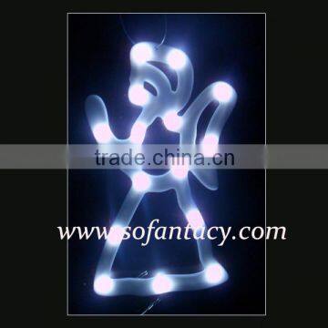 christmas led angel decoration light on the window angel shape decoration light