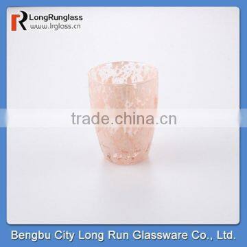 LongRun 9.8oz pink dyeing unique glass tumbler,wholesale