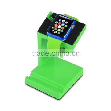 Plastic Stand Holder for Apple Watch, 2 in 1 Charging Dock Station for Iphone/apple Watch
