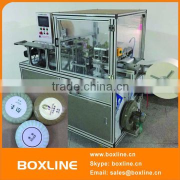 Automatic round soap pleat wrapping machine