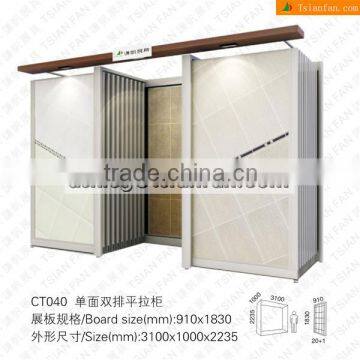 two side sliding display stand for ceramic tiles in showroom/trade show ceramic tiles exhibition display rack stand CT040