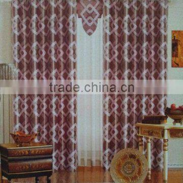 100%Polyester Jacquard Bunchy Square Curtain