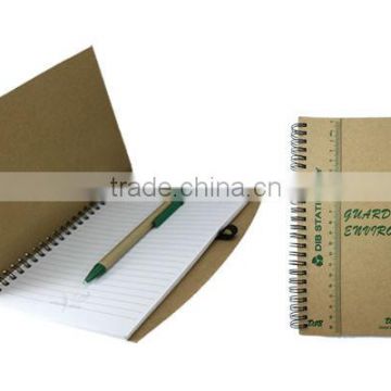 Eco Recycled paper notebook with pen