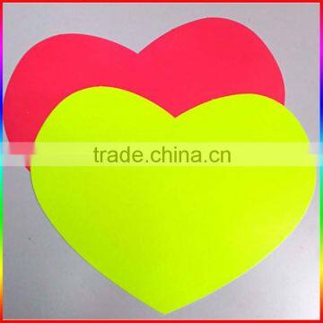 large heart designs fluorescent paper