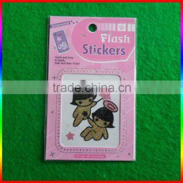 golden powder sticker/glitter sticker /specialized sticker