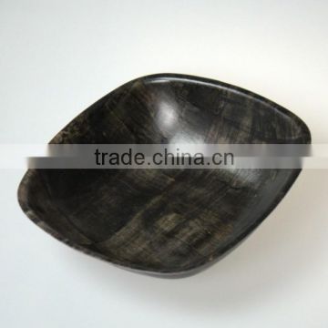 2015 New Style French Creative Black Color Woven Rustic Wooden Bowl Serving Kitchenware Tableware