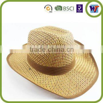 2016 New Fashion Handmade Straw Hats Cowboy Hat With Print Logo photo-3