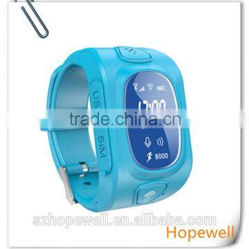 New GPS Tracker Kids Watch Phone GSM SOS Button Pedometer Touch Screen Blue