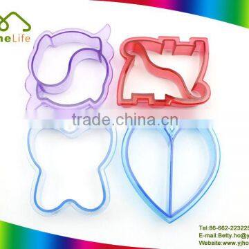 Lovely shape colorful 4pcs biscuit cake mold cookie sandwich cutter set