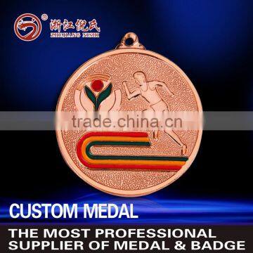 2015 newest promotional custom shaped olympic gold medal with ribbon