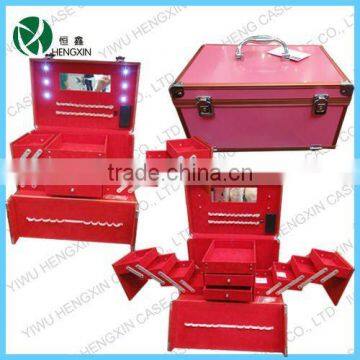 professional makeup case with lights,lighted makeup station,makeup case with drawers