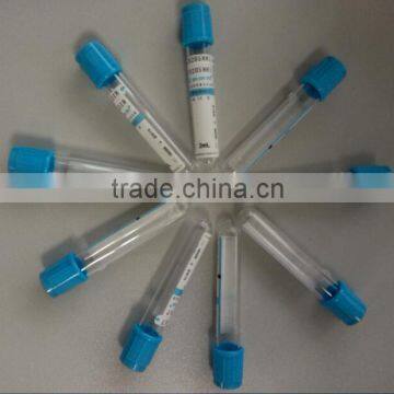 Disposable laboratory plastic single use vacuum PT blood collection tube