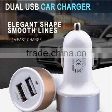 2016 Hot selling Portable Double Micro USB Car Charger For Apple and Andriod Device