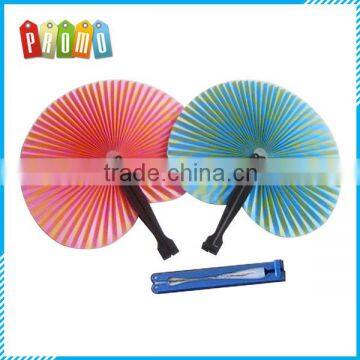 Wholesale cheap circular folding paper fan, round paper fan