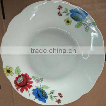 Domestic Porcelain Dish Plate , Domestic Porcelainware , White Porcelain Plate