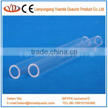 Heat resistant quartz glass tube