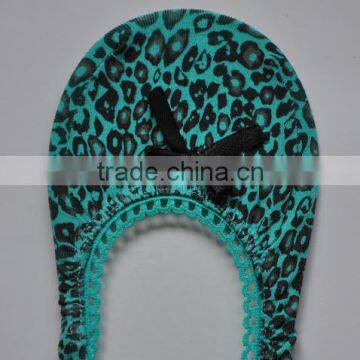 Blue Leopard Print Footie