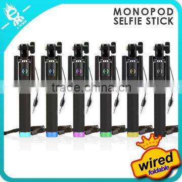 Wholesale Wired Cable Take Pole Monopod Selfie Sticks With Foldable Handheld,foldable Monopod Selfie-stick With Cable photo-6