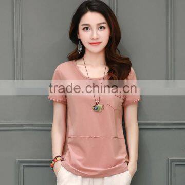 Loose Pure Color Coat Joker T-shirt photo-6