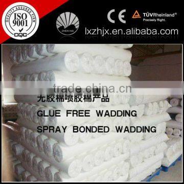 Thermal boned wadding&glue free wadding for jacket, quilts