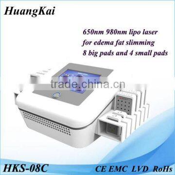 guangzhou manufactuer portable 650nm 980nm lipolaser for body shaping Device