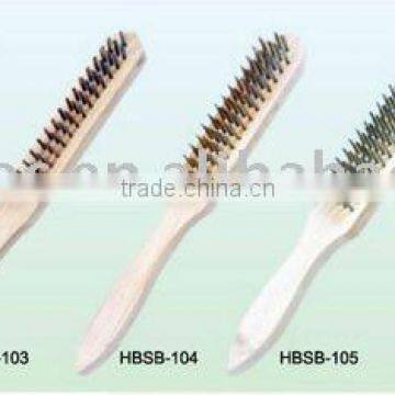 Industrial Steel Wire Brush with wood handle