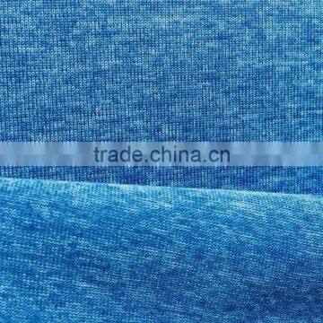 100%poly Cationic Yarn Heather Jersey Fabric photo-6