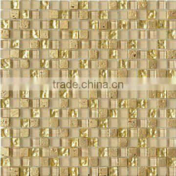 Gold classical crystal mosaic and glass mosaic, bathroom,swiming pool