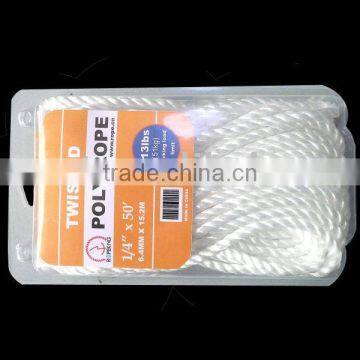 PE monofilament 3-strand twisted rope with competitive price