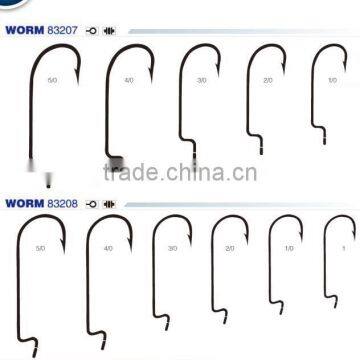 Wholesale High Carbon Steel Bass Fishing Worm Hooks