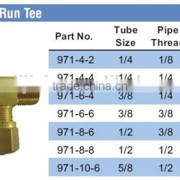 971 Male Run Tee,Air Brake Fittings for Nylon Tube,Brass Valve photo-5