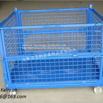 Collapsible Steel Stacking Transport Wire Mesh Container/ pallet