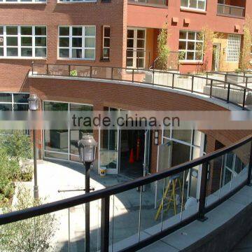 New Aluminium Handrail Glass Balustrade Balcony Railing Designs of Glass Railing China Supplier photo-2