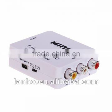 PAL/NTSC/SECAM to PAL/NTSC Video MINI Bi-directional TV Format System Converter