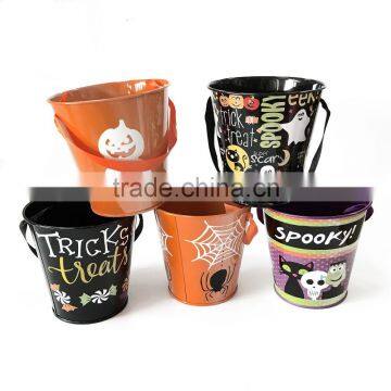 factory direct decorative crafts tin metal buckets pails with lid