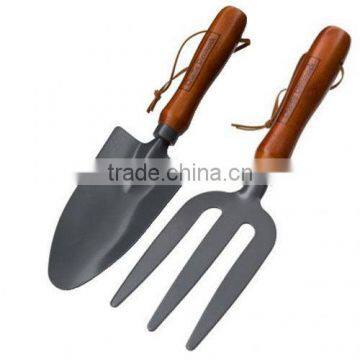 Wooden Handle Trowel and Fork Set photo-3
