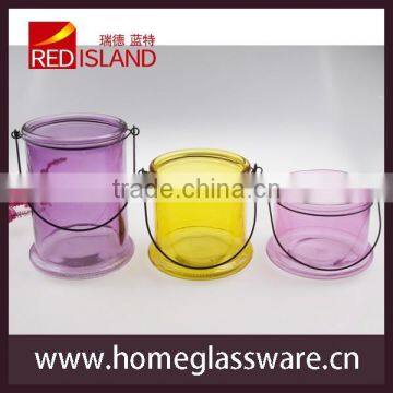 colorful hanging glass jar for candle