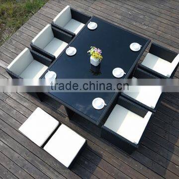 Garden Rattan Big Leisure Table, Plastic Garden Table