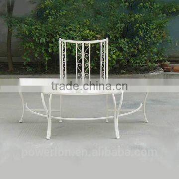 Powerlon Fabulous Wrought Iron Half Round Tree Bench photo-3