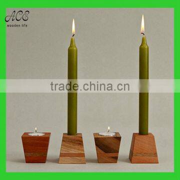 Custom wooden candlestick Wooden candle holder