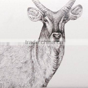 High Quality Zebra and Beer Rectangle Ceramic Candle Holder photo-3