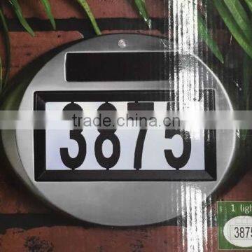 Stainless Steel OVAL Solar Address (House Number) Light photo-2