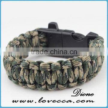 Outdoor Can OEM Logo With Fire Starter and Flint Paracord Bracelet Survival photo-2