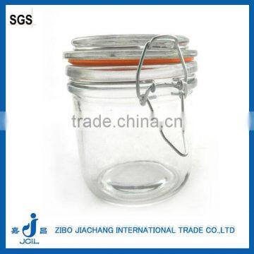 110ml mini airtight glass jar with clamp lid glass for honey