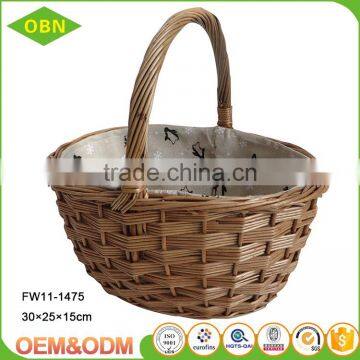 Hanging Food Storage Baskets Fruit Wicker Basket Storage photo-2