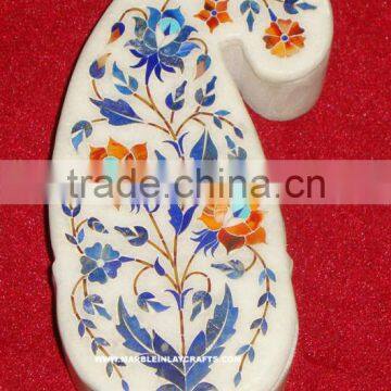 White Marble Stone Inlay Box Decorative Jewelry Box