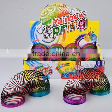 popular kids educational toys plastic magic rainbow spring /hot sale promotional gift magic rainbow circle