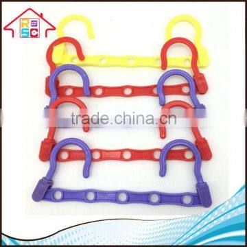 NBRSC Plastic Multi-functional Folding Clothes Hanger Hanging Device Closet Space Saver Set of 2 photo-4
