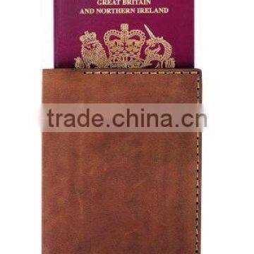 Cheap OEM Genuine Leather RFID Blocking Passport Holder photo-5