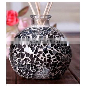 new design200ml 300ml mosaic reed color glass diffuser bottle